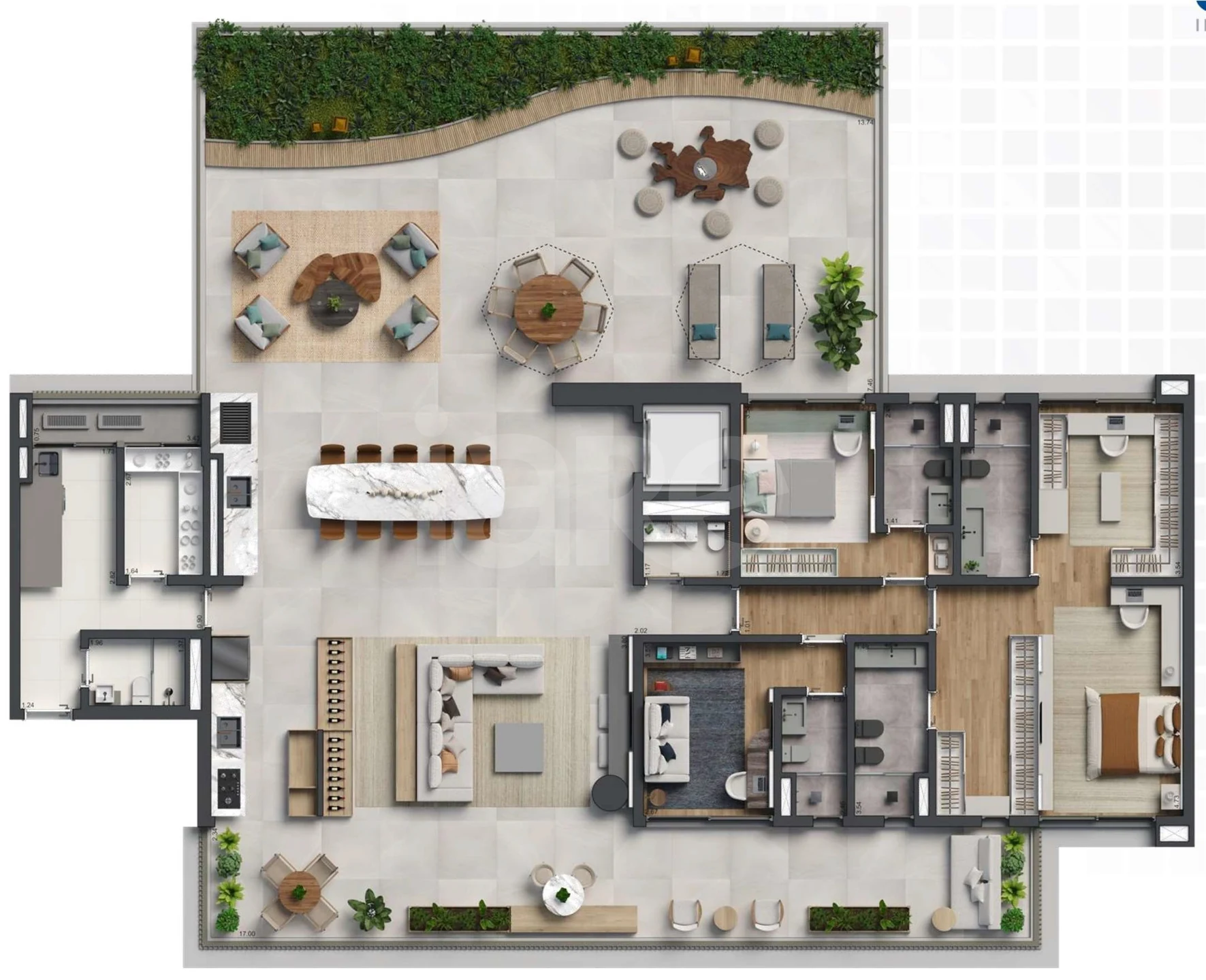 Planta — Garden 368,2 m²