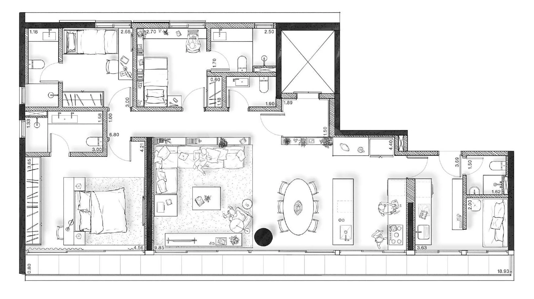 Planta — Apartamento 148,88 m²