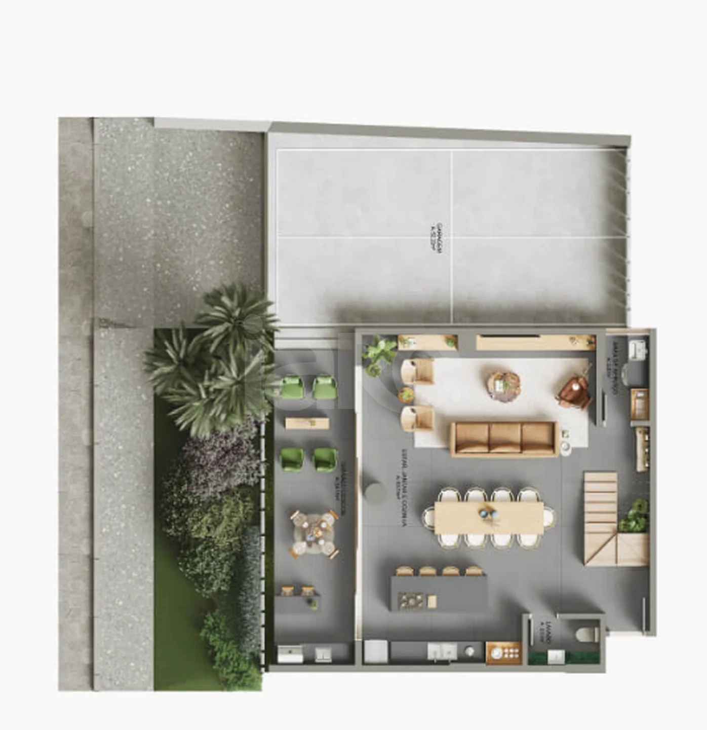 Planta — Garden 240,36 m² · 1º pavimento