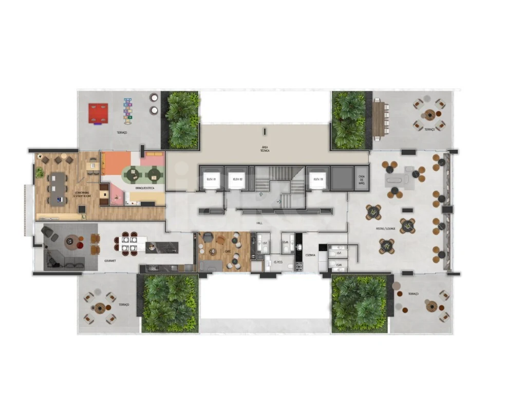 Planta — Pavimento lazer