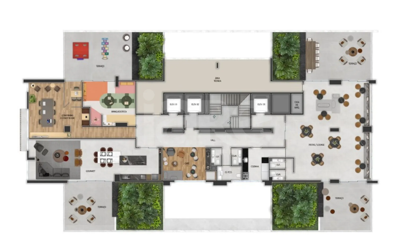Planta — Pavimento lazer