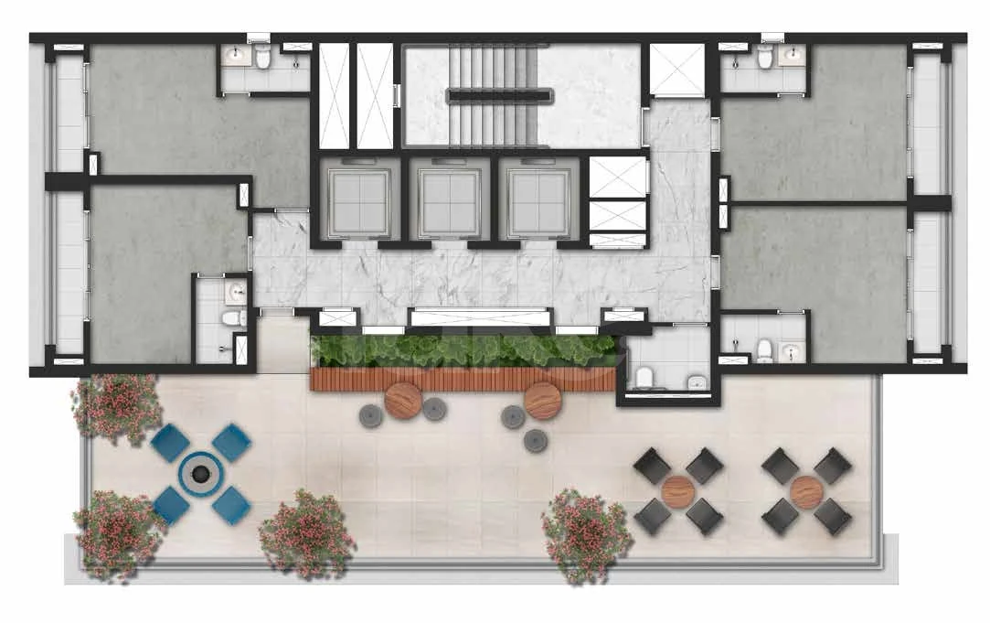 Planta — Pavimento rooftop
