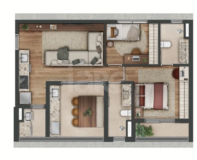 Planta — Apartamento 71,2 m²