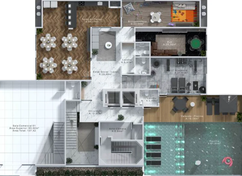 Planta — Pavimento lazer