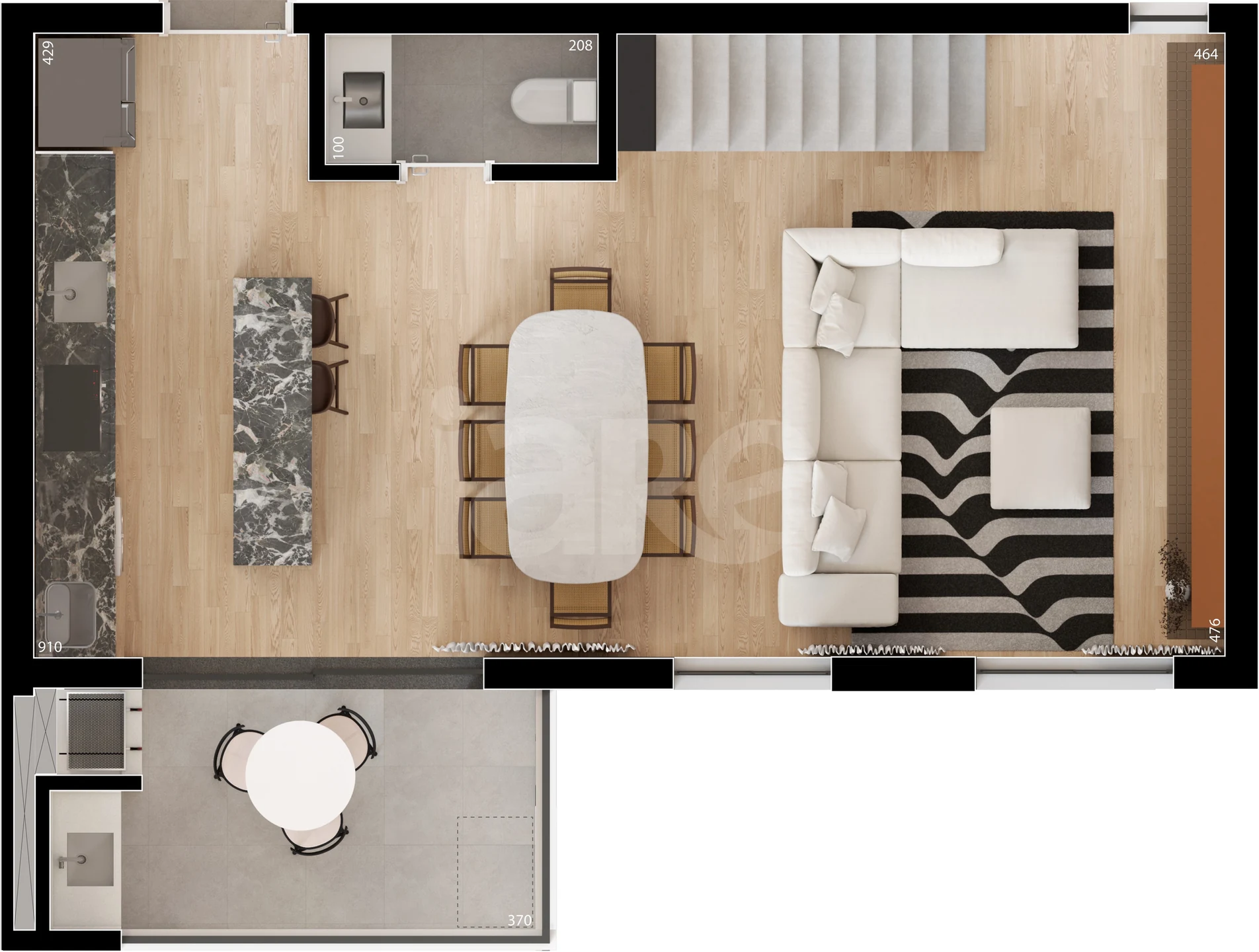 Planta — Cobertura Duplex 113,63 m²
