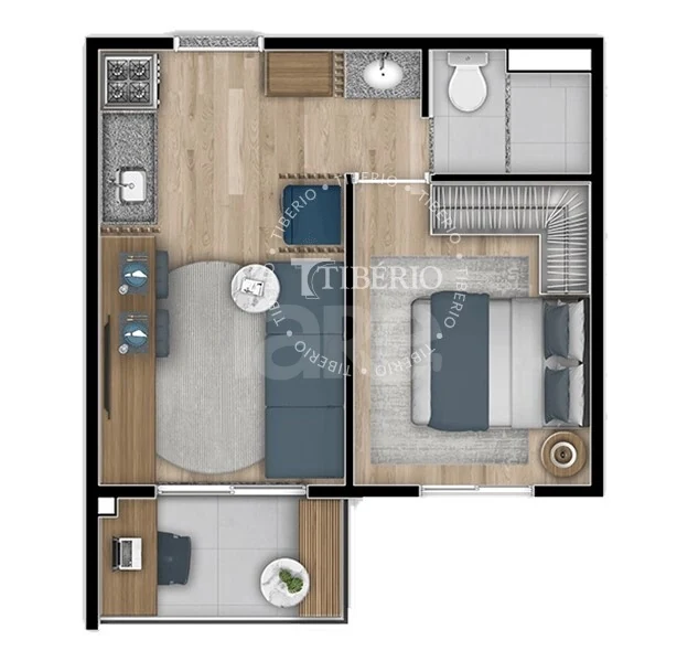 Planta — Apartamento 30 m²