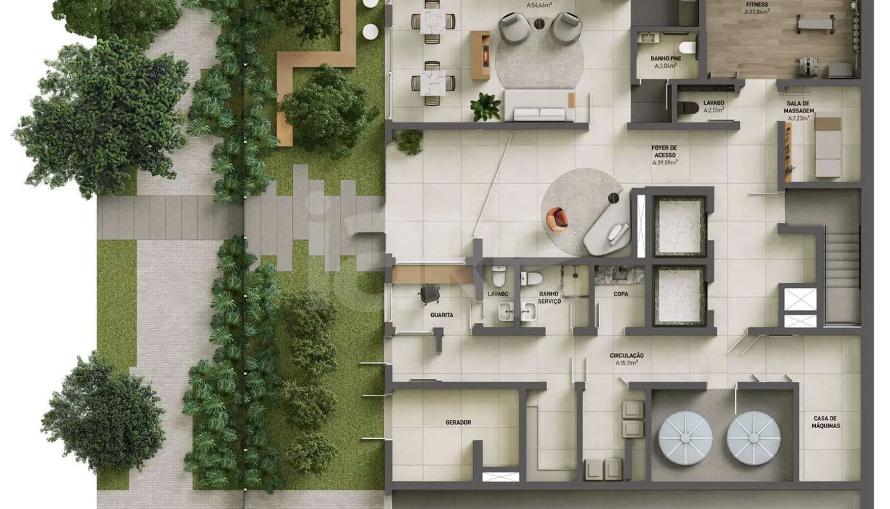Planta — Pavimento terreo