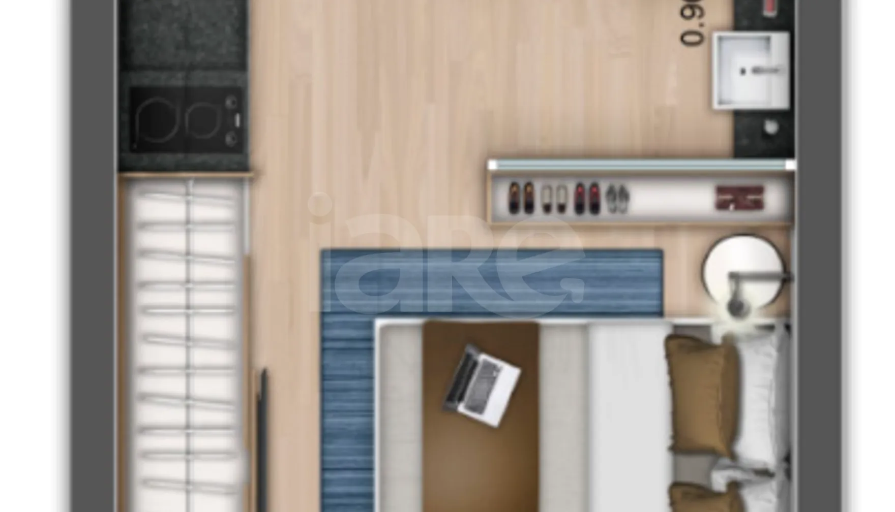 Planta — Studio 20,88 m²