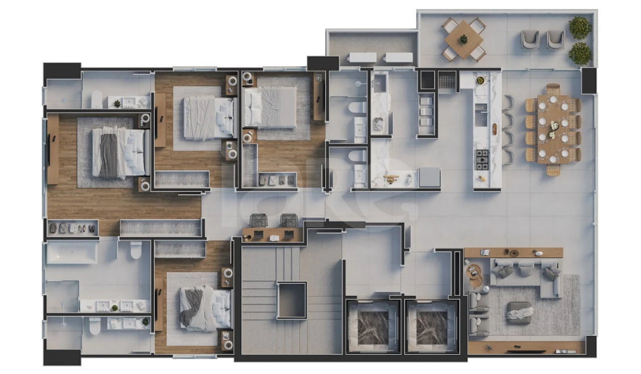 Planta — Apartamento 180,66 m²