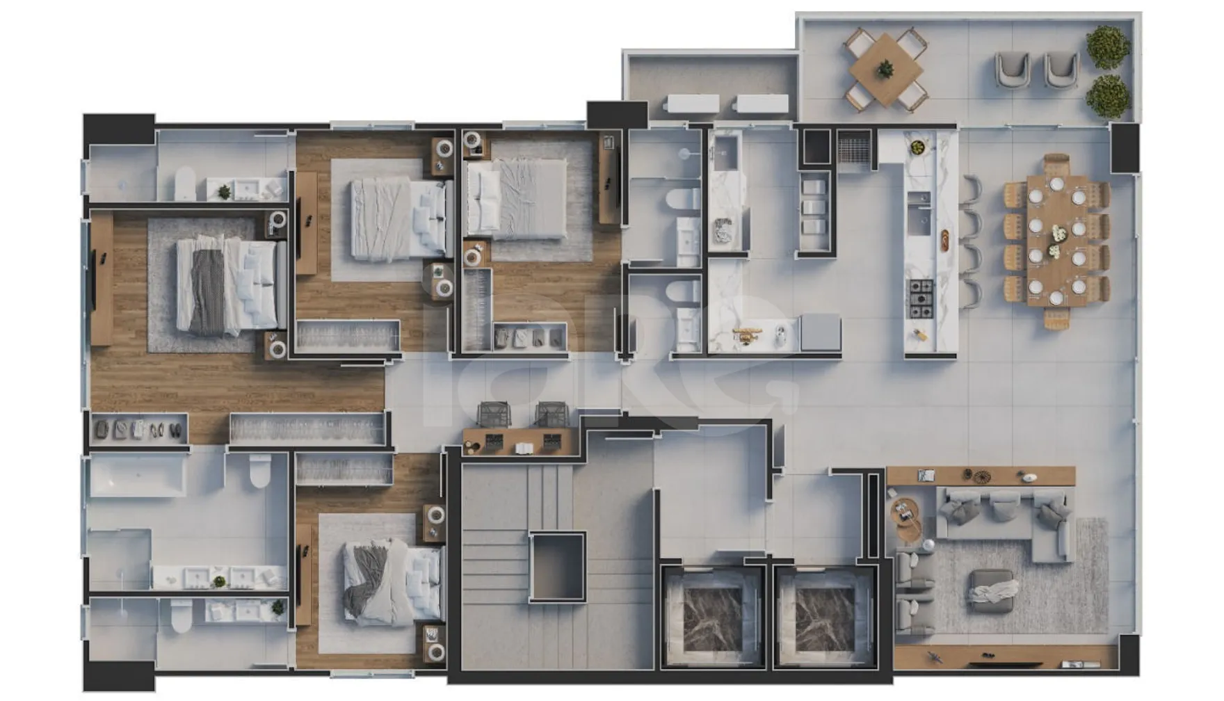 Planta — Apartamento 180,66 m²