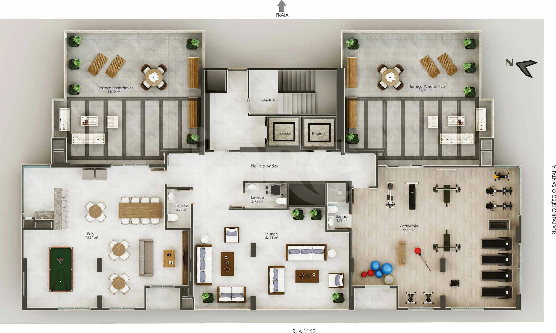 Planta — Pavimento rooftop