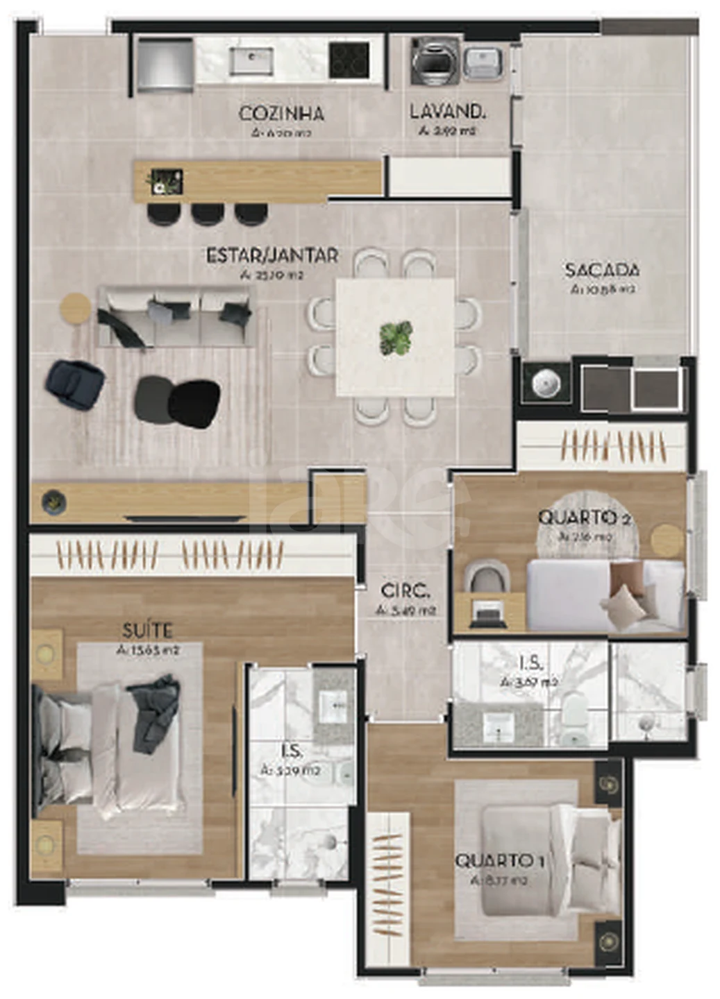Planta — Garden 95 m²