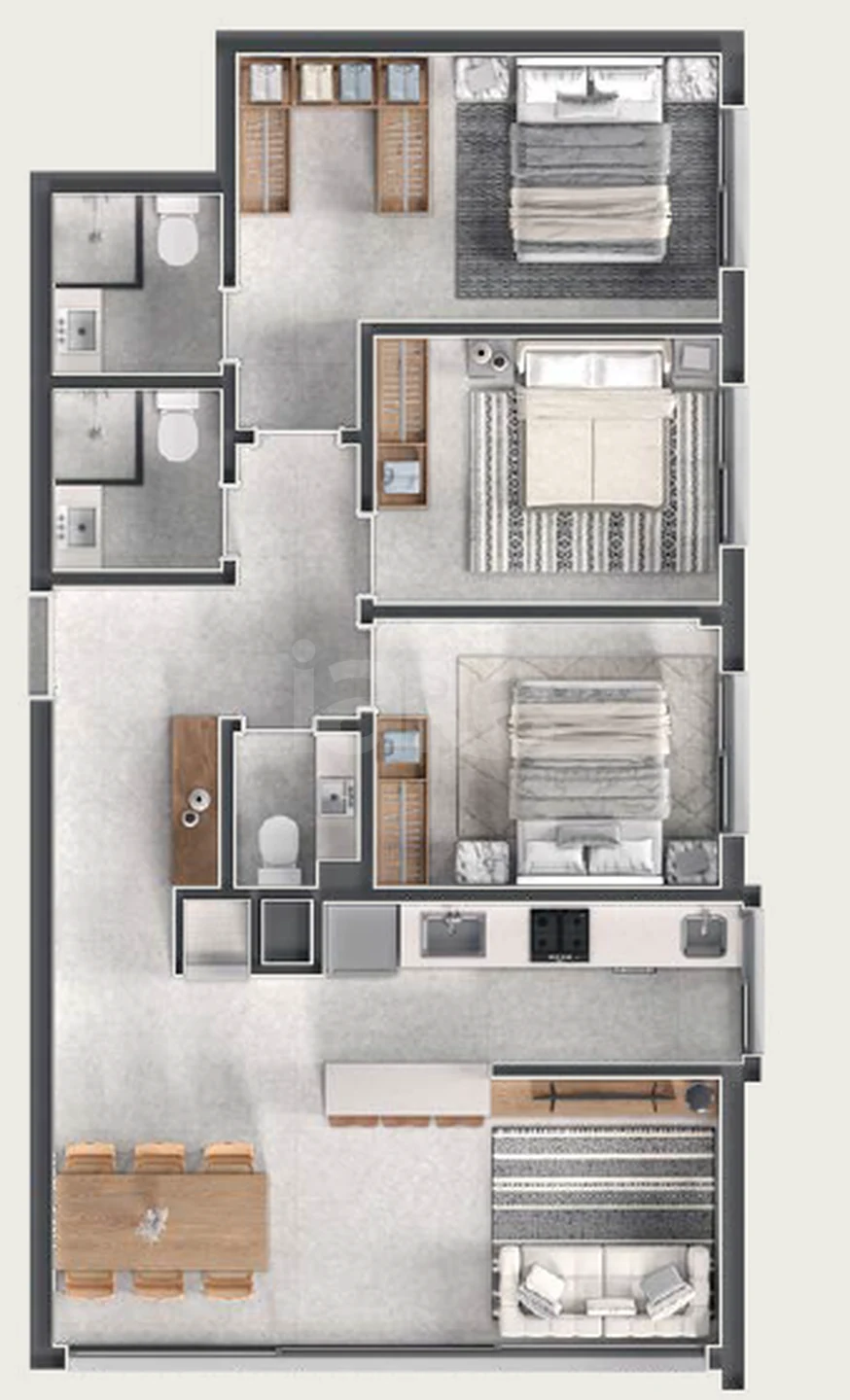 Planta — Garden 99,29 m²