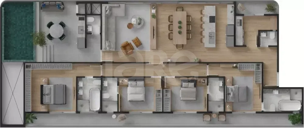 Planta — Cobertura Duplex 283,36 m²