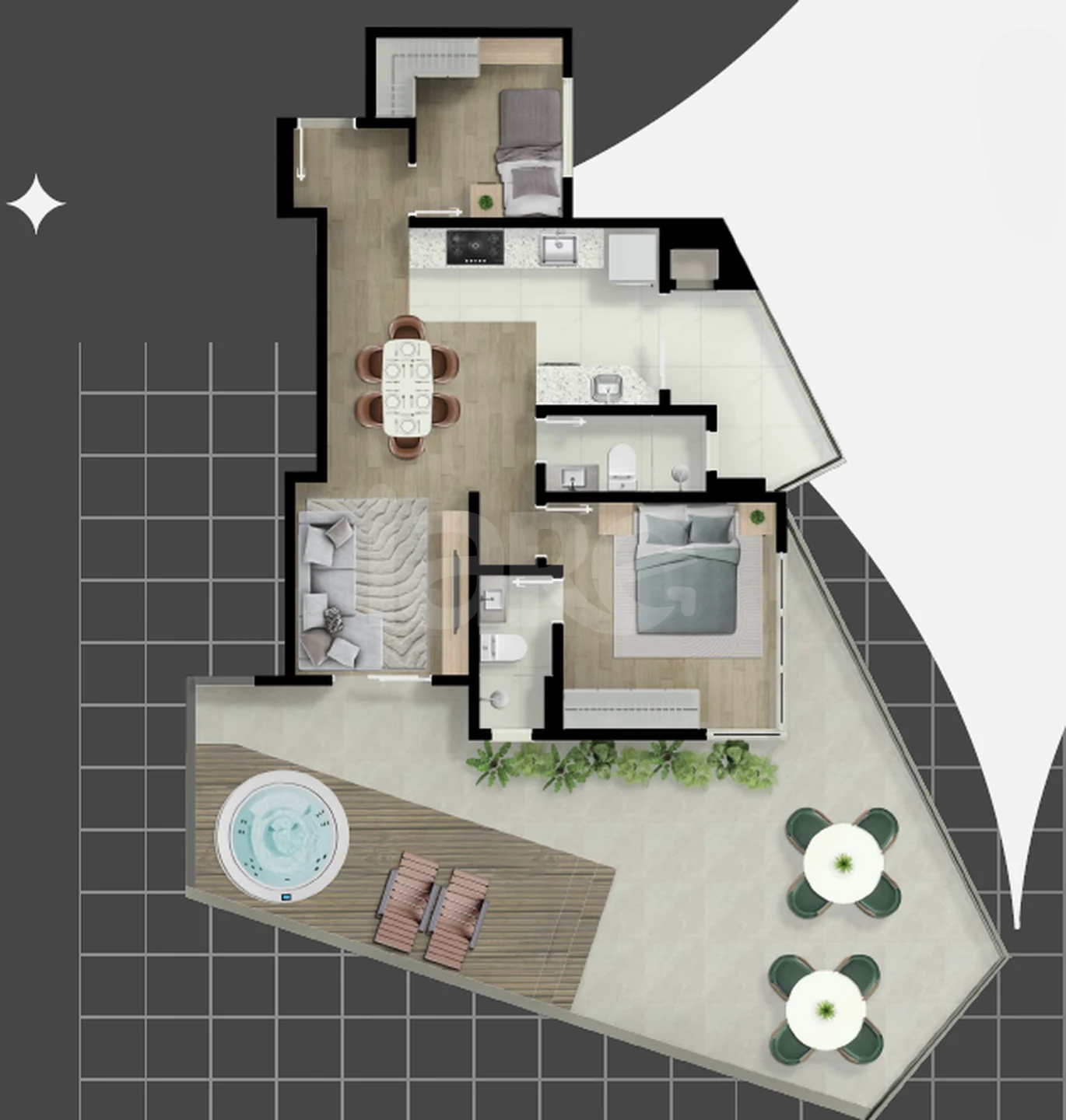 Planta — Garden 121,04 m²