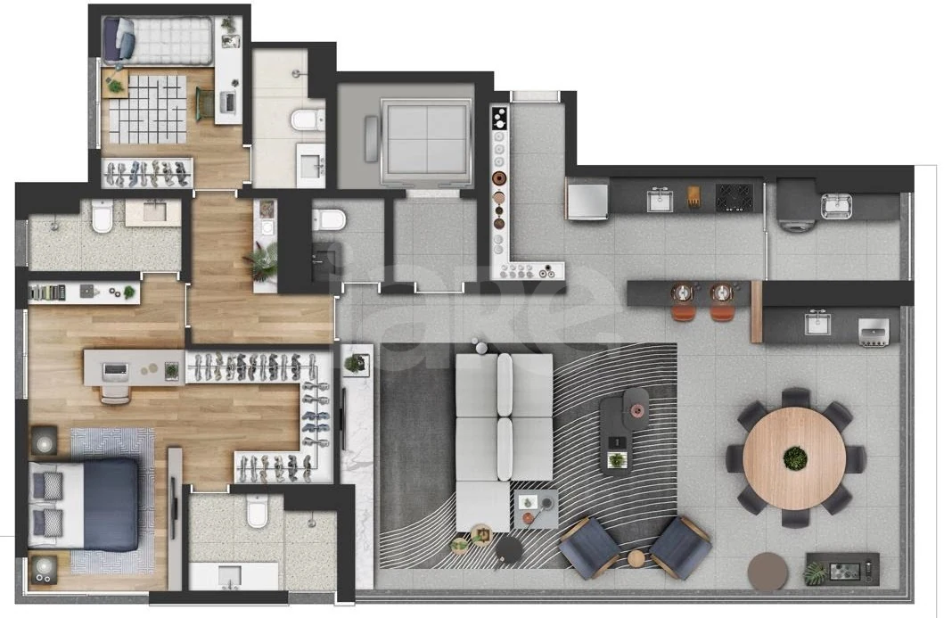 Planta — Apartamento 148,4 m²