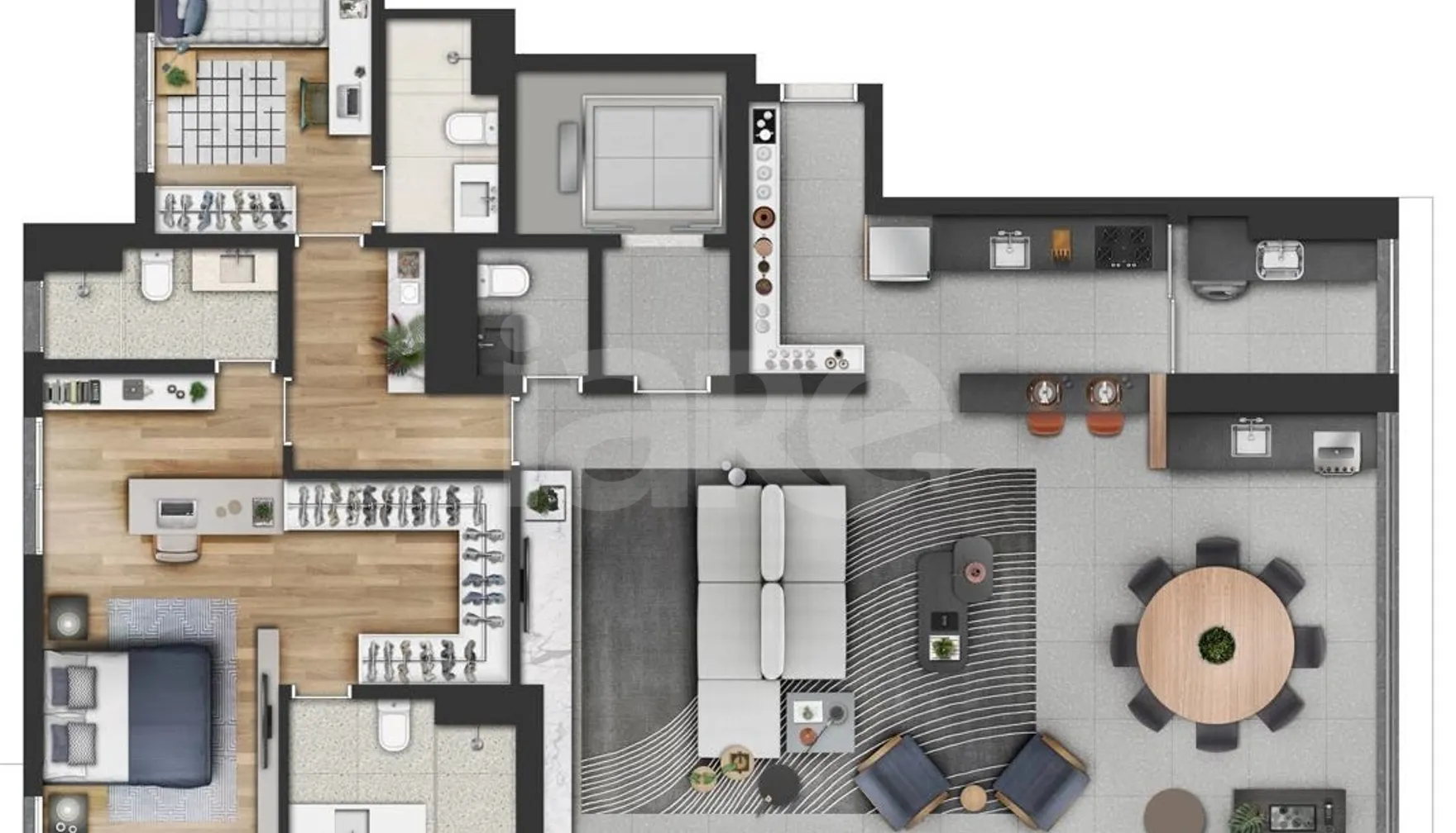 Planta — Apartamento 148,4 m²
