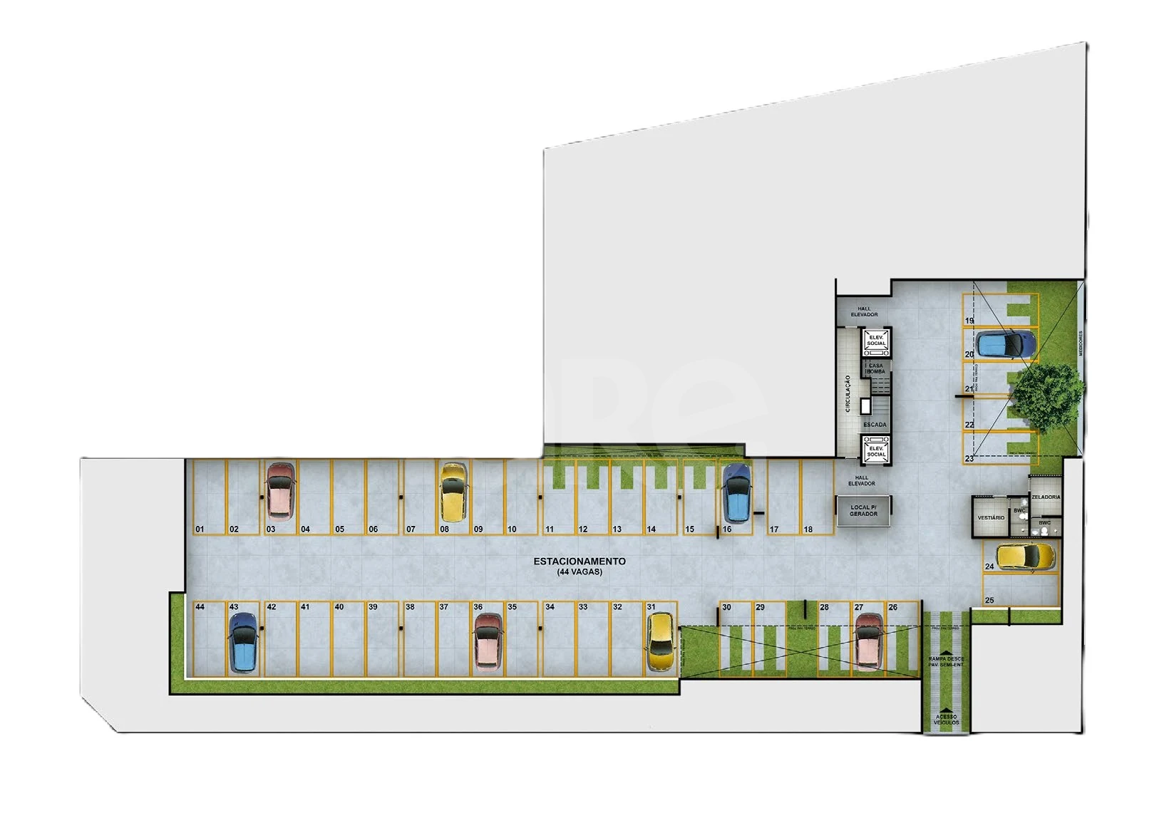 Planta — Pavimento subsolo