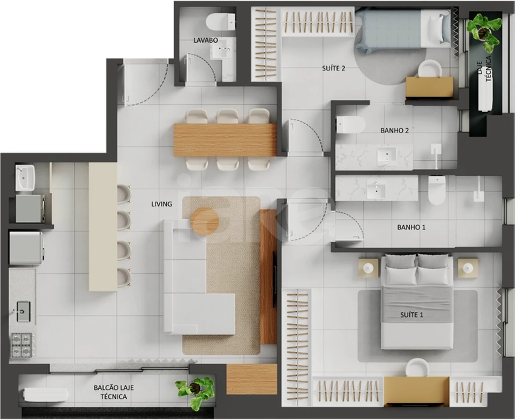 Planta — Apartamento 95 m²