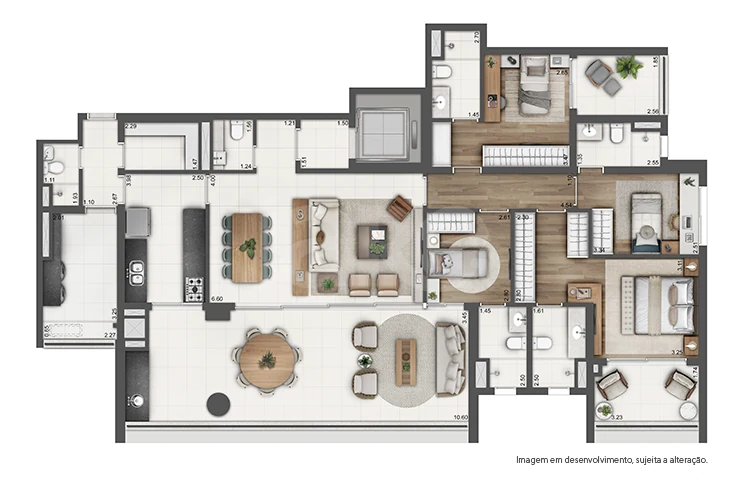 Planta — Apartamento 202,15 m²
