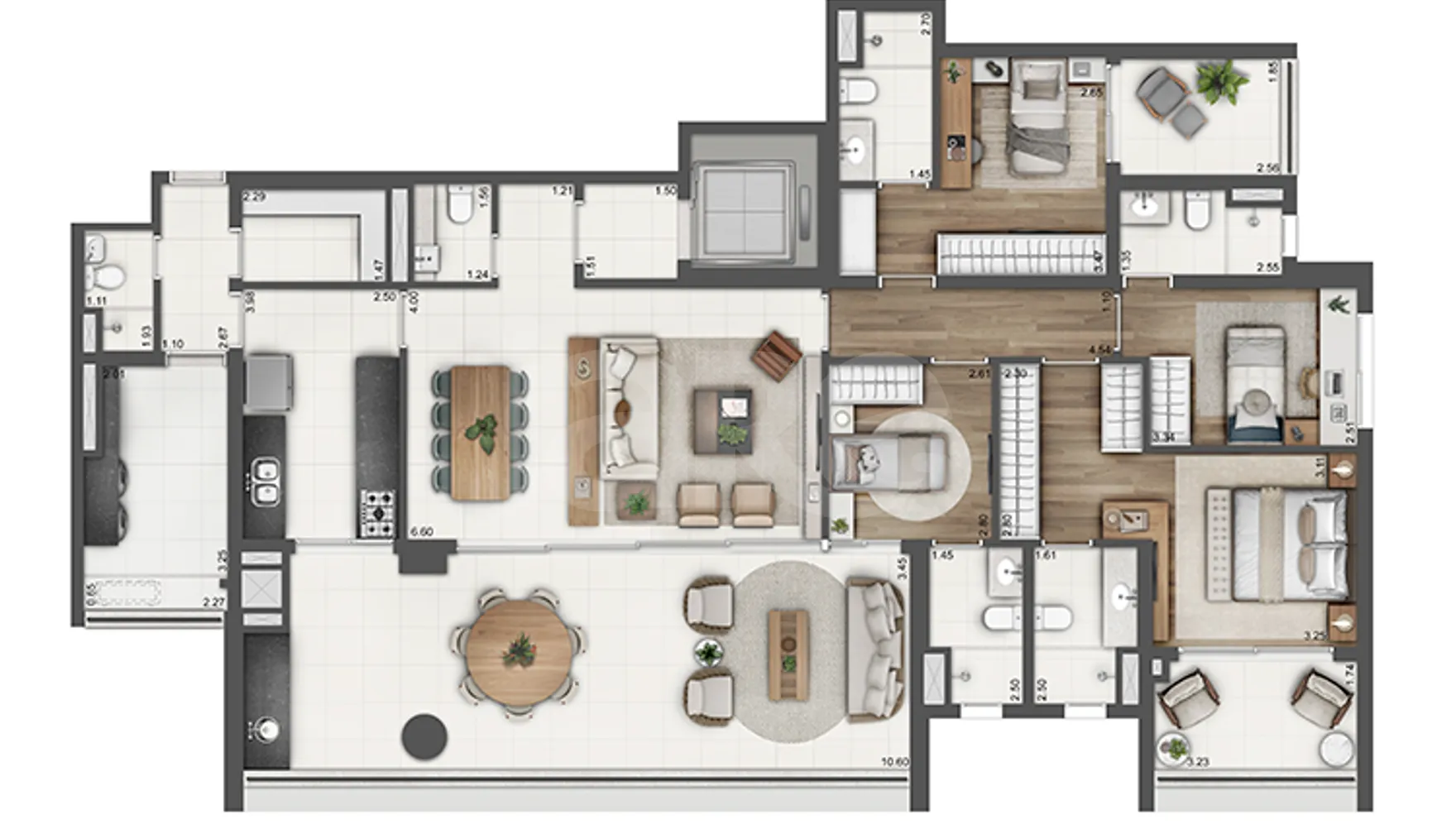 Planta — Apartamento 202,15 m²