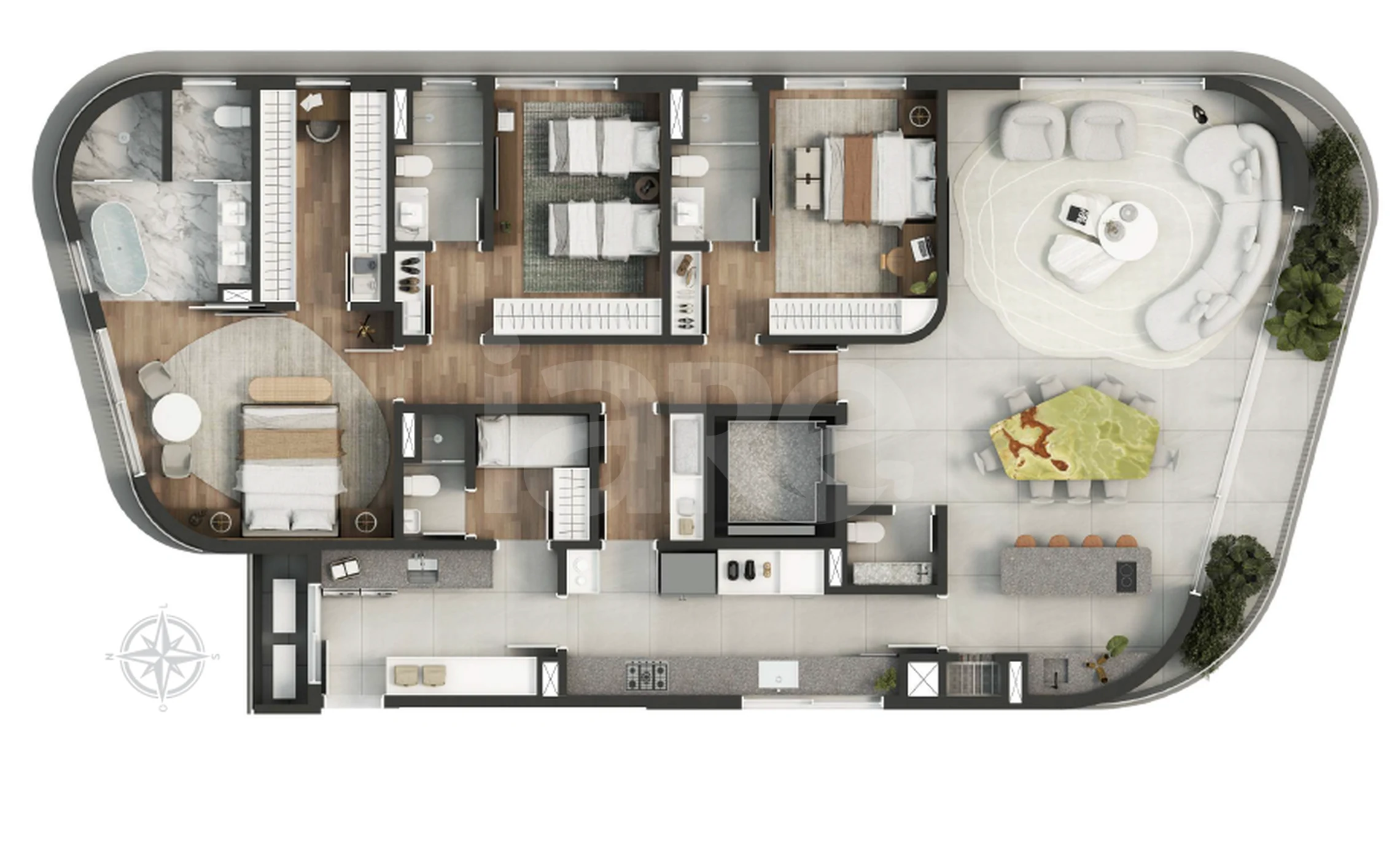 Planta — Apartamento 203,62 m²