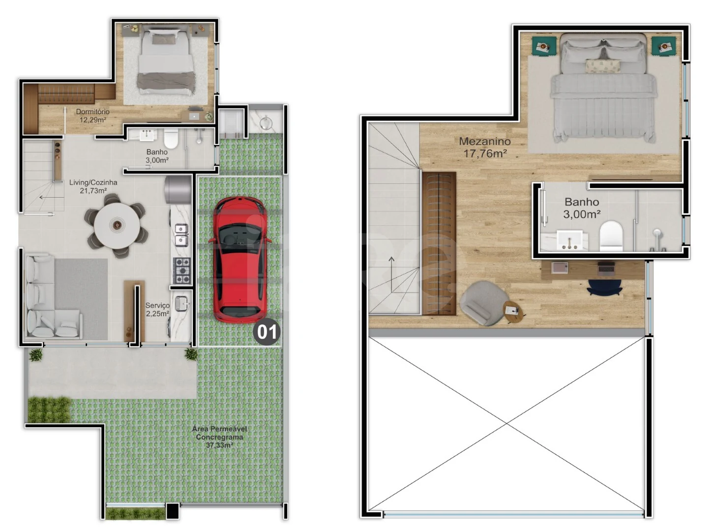 Planta — Garden 70,68 m²