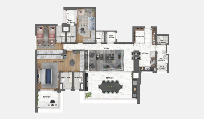 Planta — Garden 199,59 m²