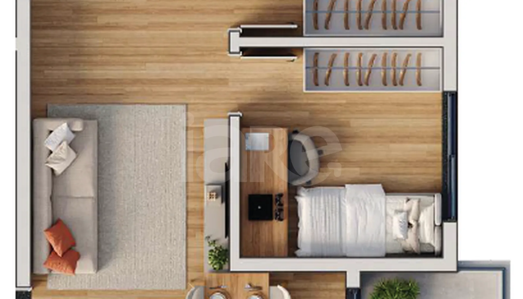 Planta — Apartamento 55,53 m²