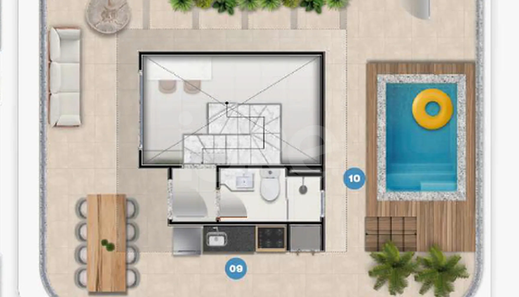 Planta — Cobertura Duplex 153,94 m²