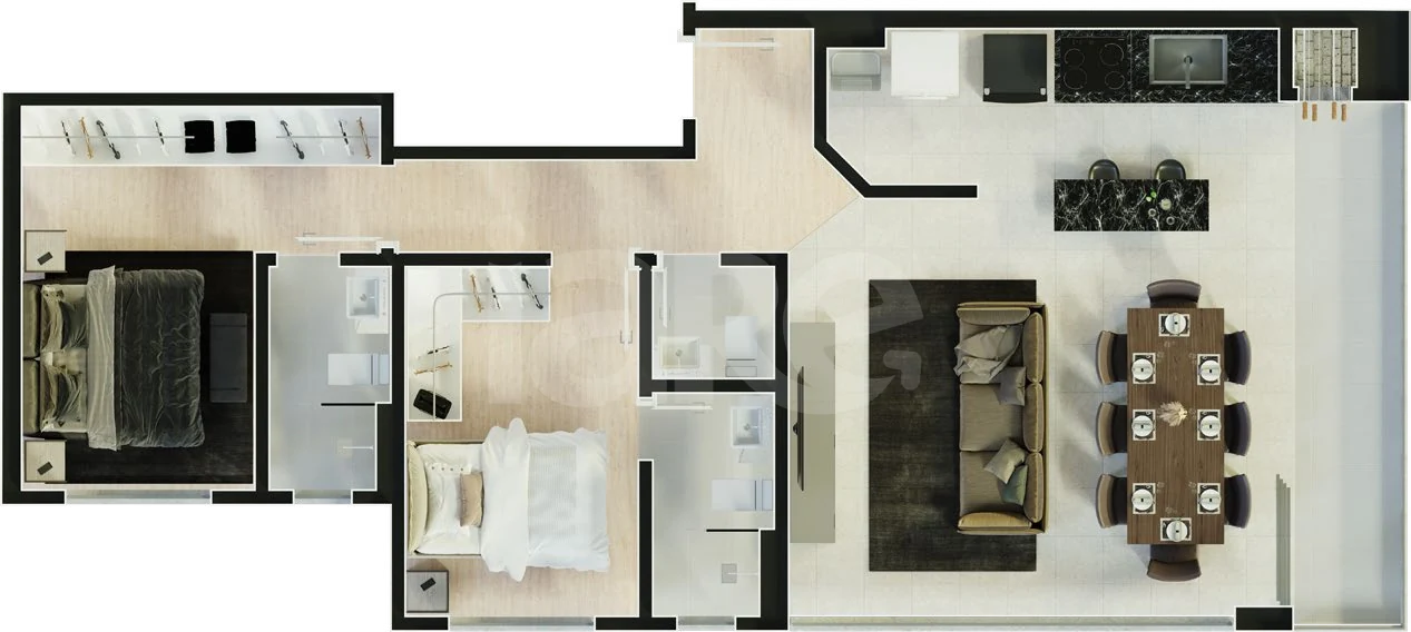 Planta — Apartamento 79,15 m²