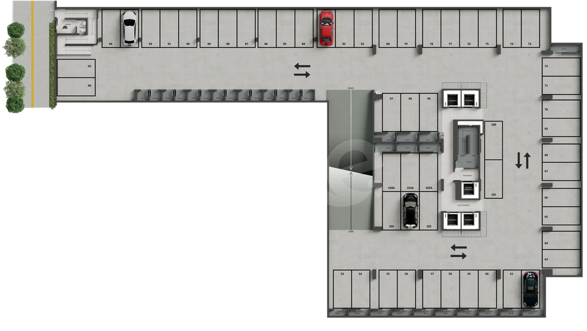 Planta — Pavimento subsolo 1