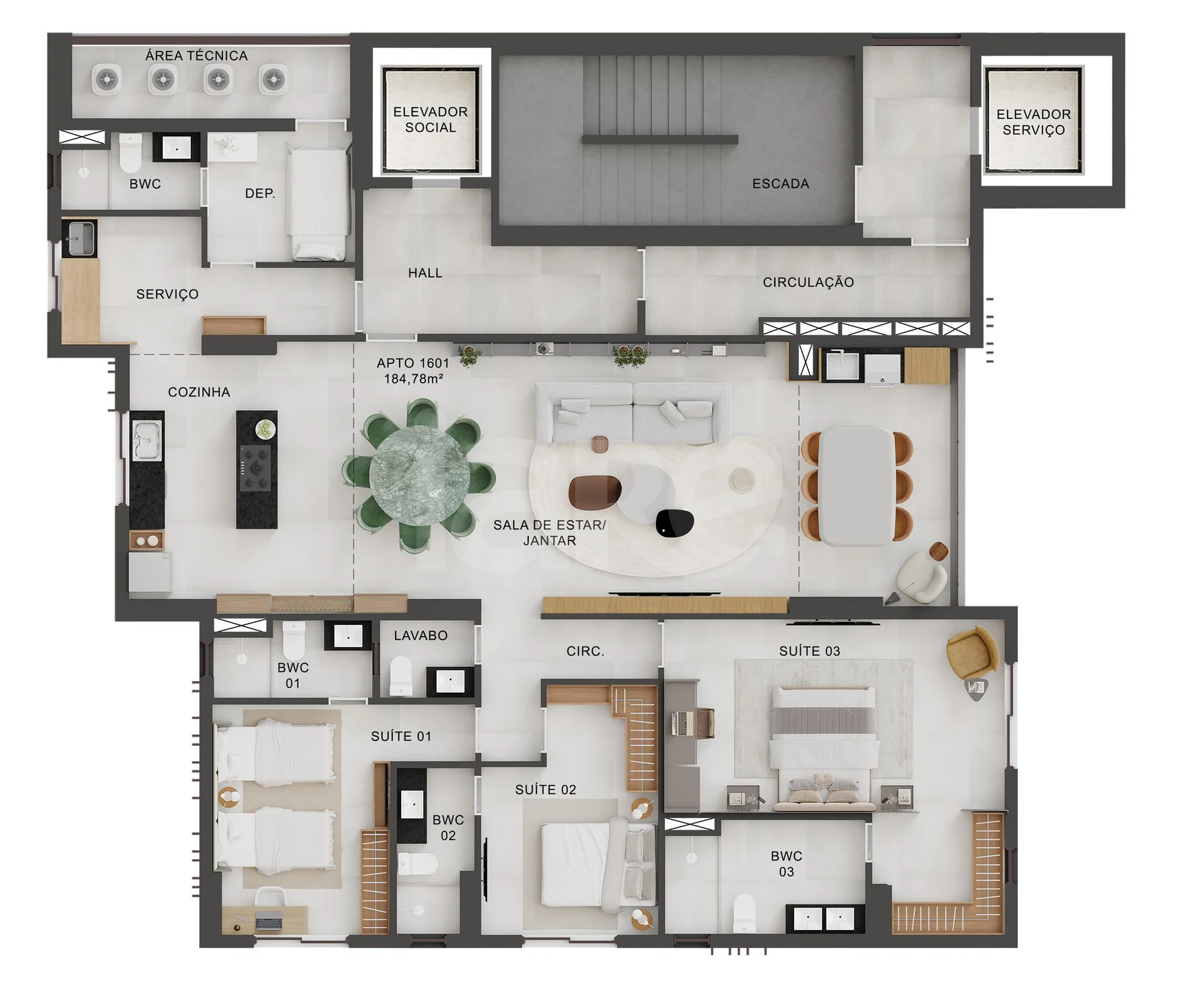Planta — Garden 191,38 m²