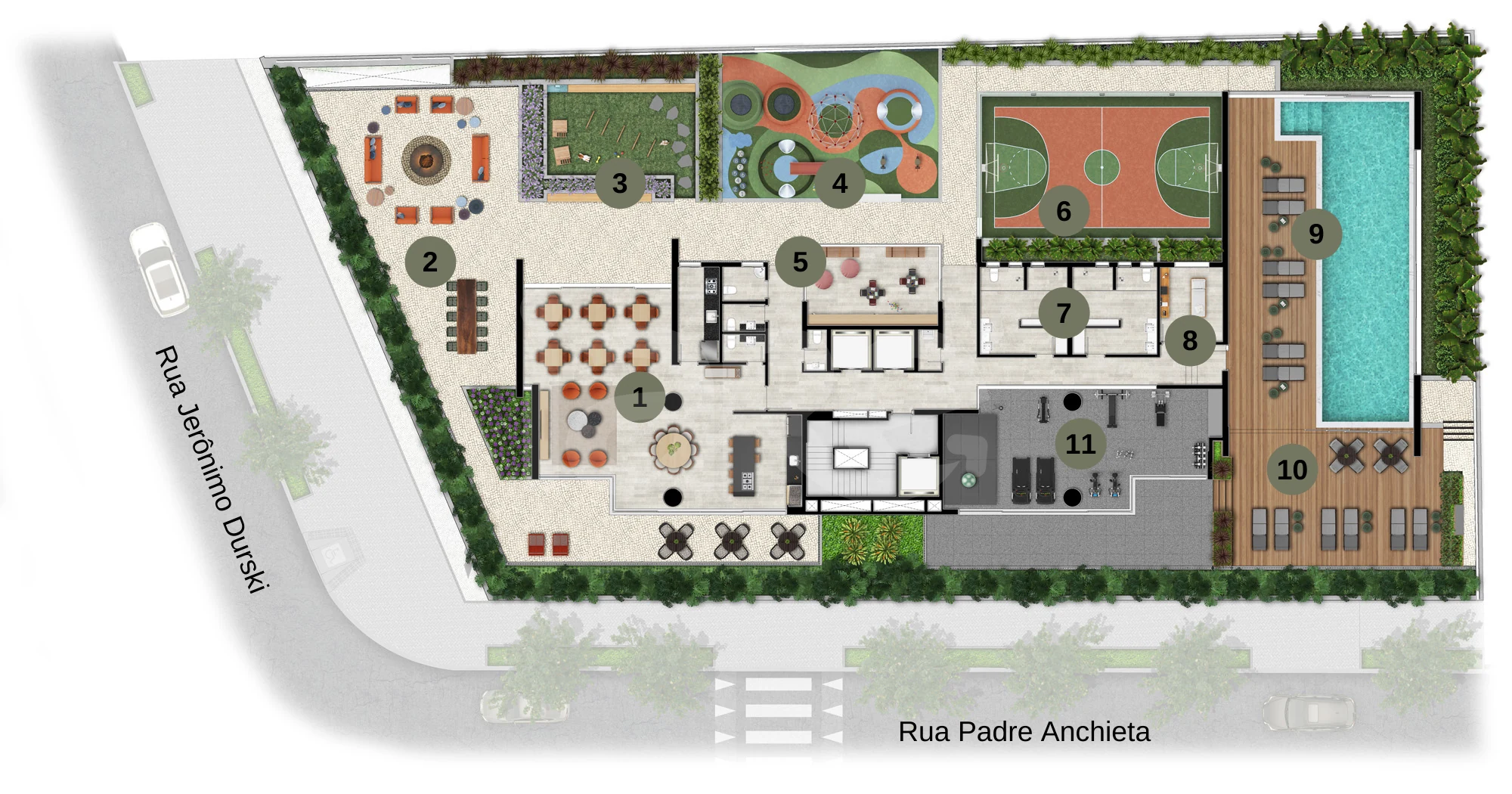 Planta — Pavimento lazer