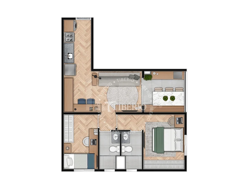 Planta — Garden 49,11 m²