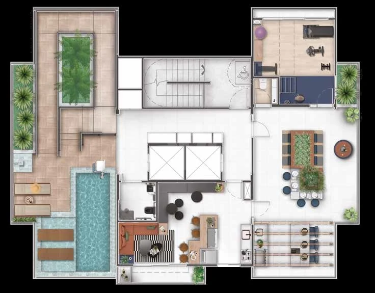Planta — Pavimento rooftop