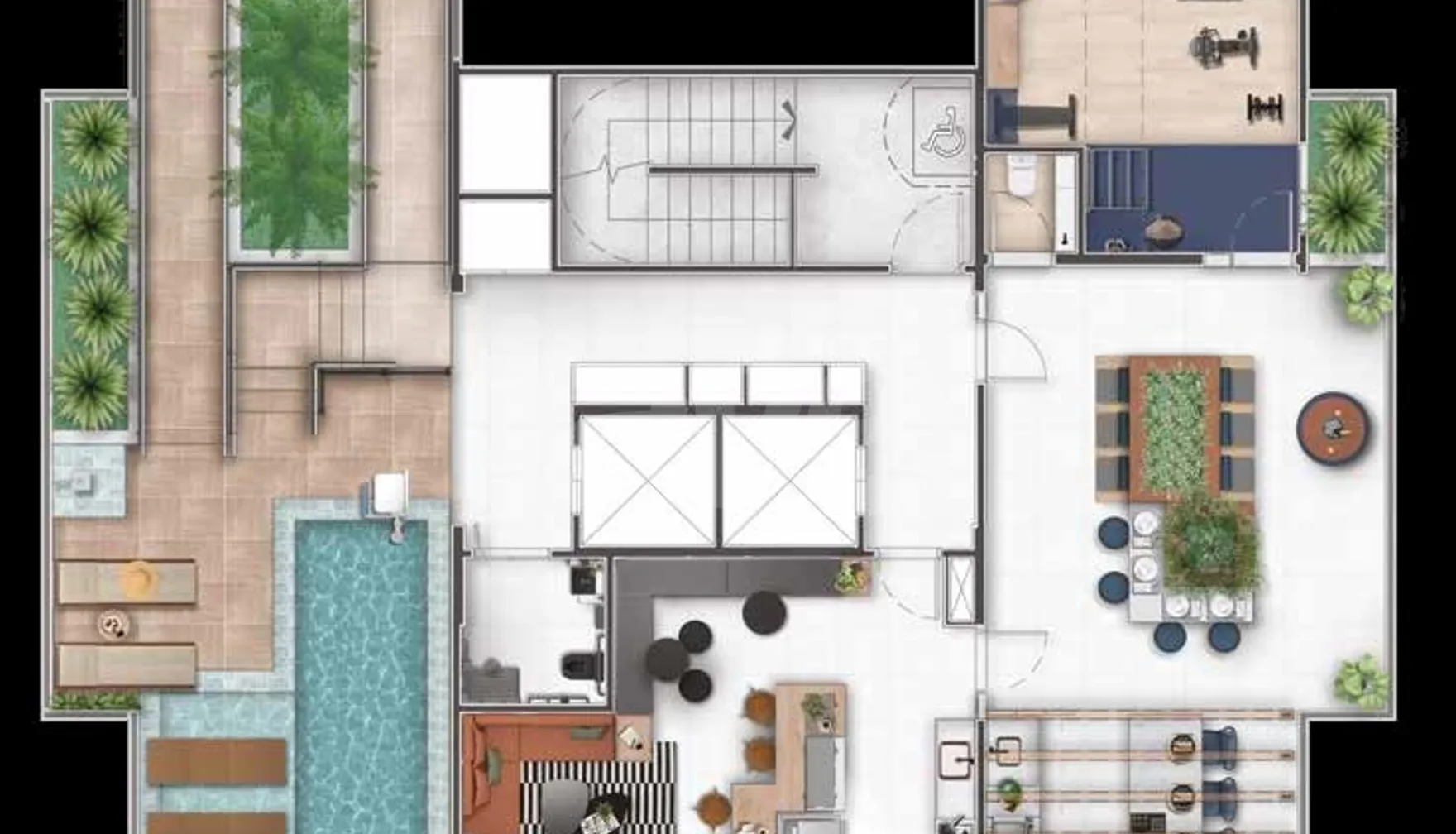 Planta — Pavimento rooftop
