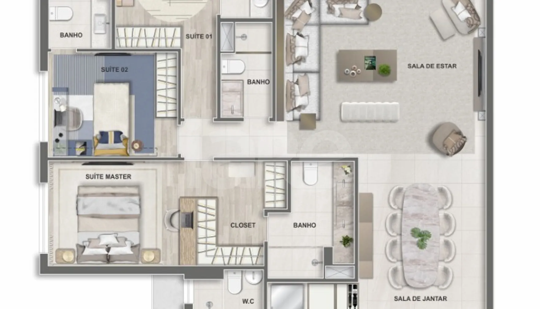 Planta — Cobertura Horizontal 154,61 m²
