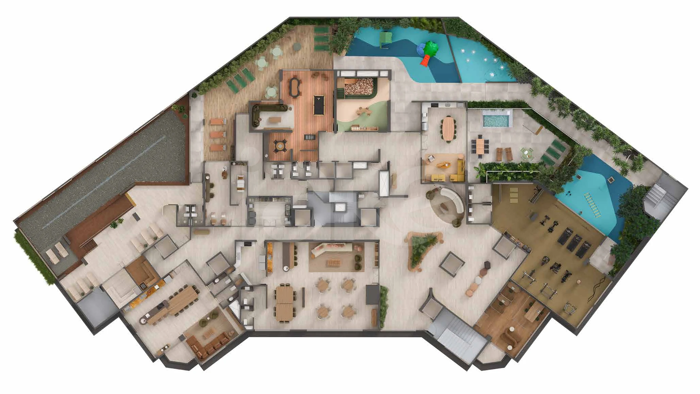Planta — Pavimento lazer