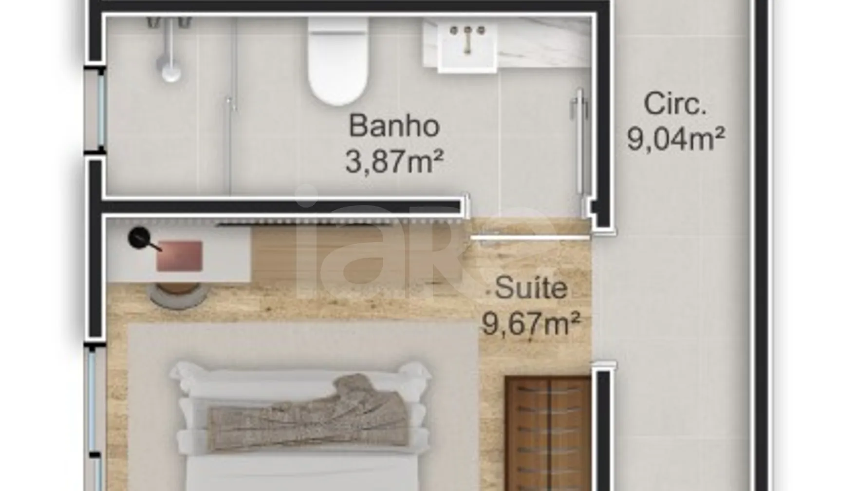 Planta — Cobertura Duplex 110,85 m²