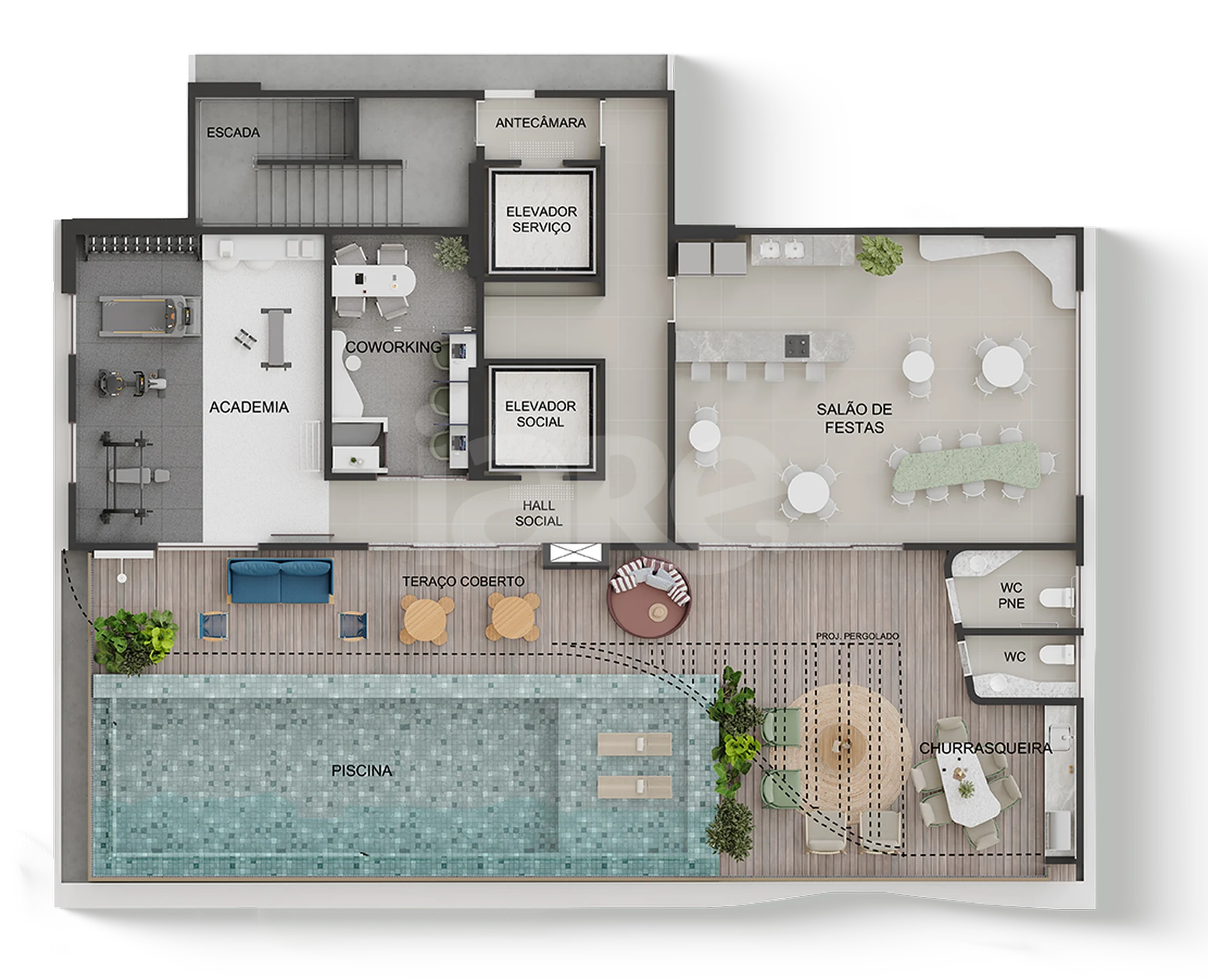 Planta — Pavimento rooftop