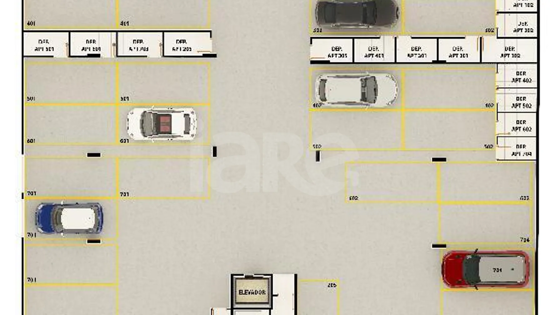 Planta — Pavimento garagem