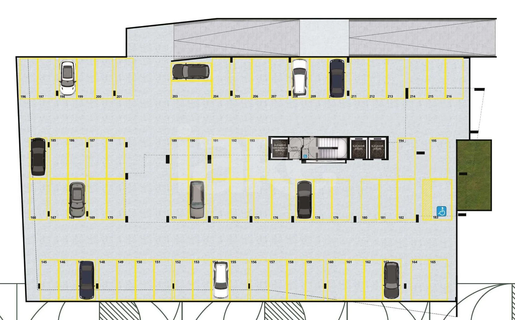 Planta — Pavimento garagem 2