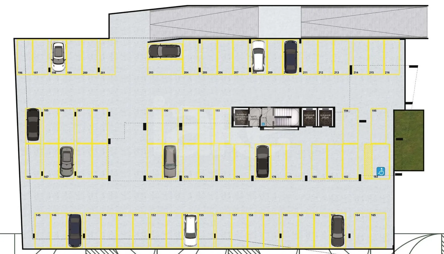 Planta — Pavimento garagem 2