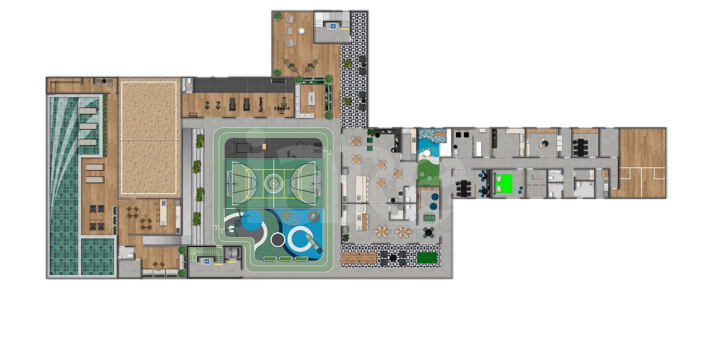 Planta — Pavimento lazer