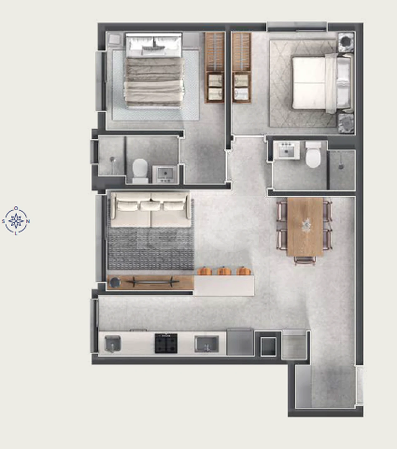 Planta — Garden 56,13 m²