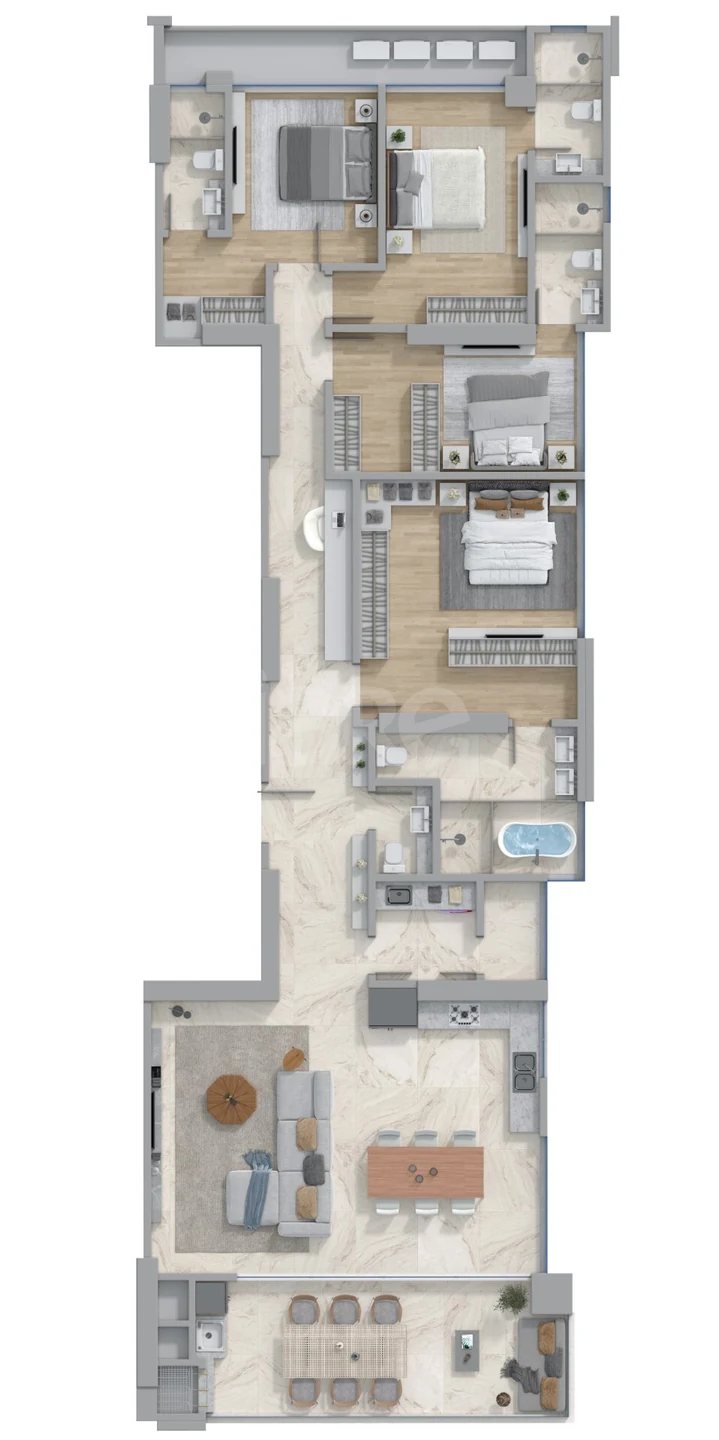 Planta — Apartamento 192,55 m²