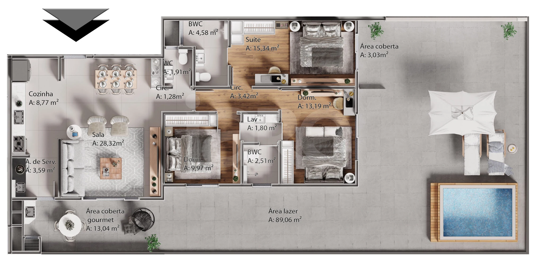 Planta — Garden 220,56 m²