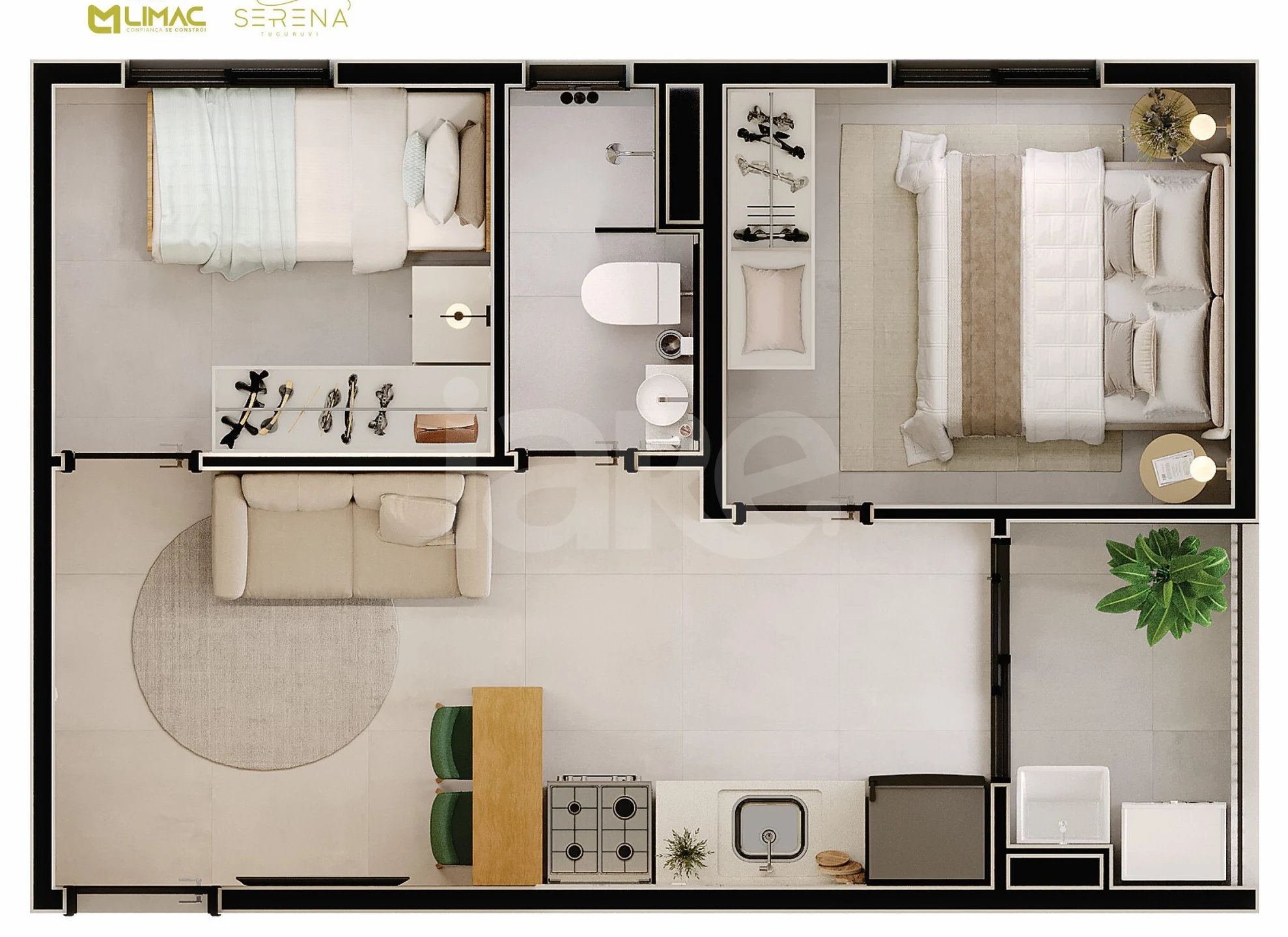 Planta — Apartamento 33,46 m²