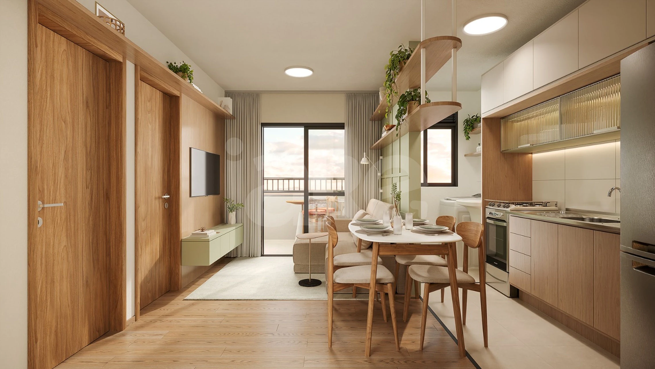 Caminho dos Alecrins - Apartamento com 44,58 m², em Jardim Santa Inês II — foto 2